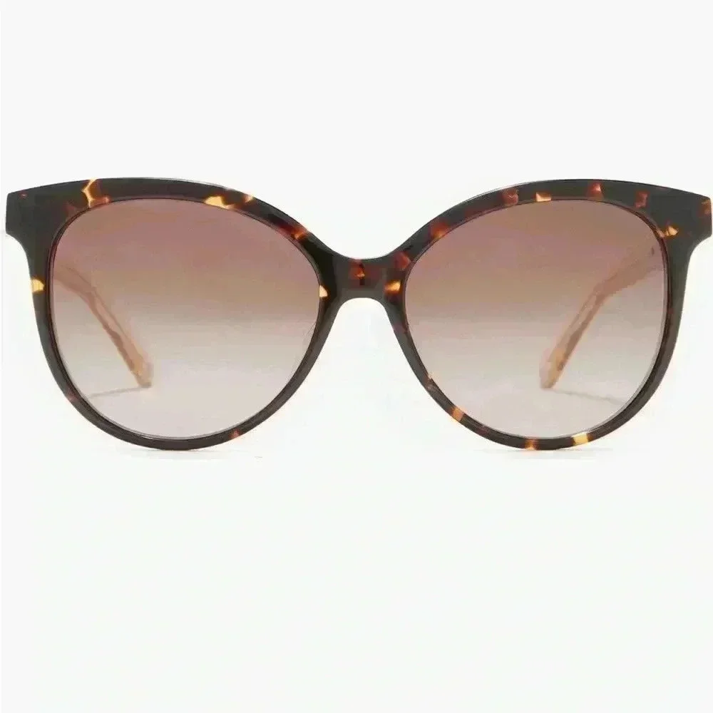 Kate Spade Kinsley 55mm Cat Eye Sunglasses in Dark Havana/Brown Gradient NWT